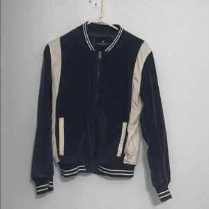 American Eagle Velveteen Bomber Jacket